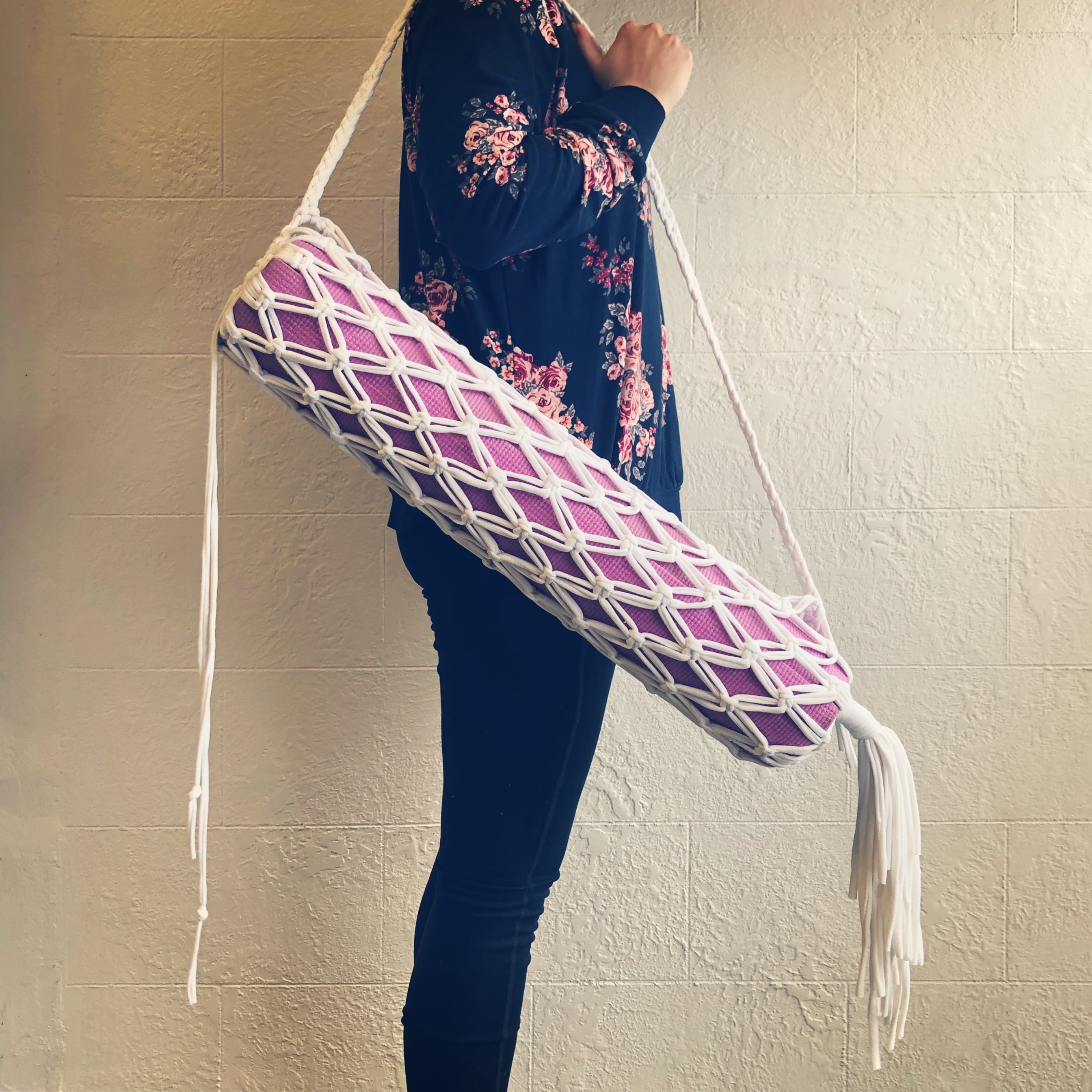 Macrame Yoga Mat Bag - perennial