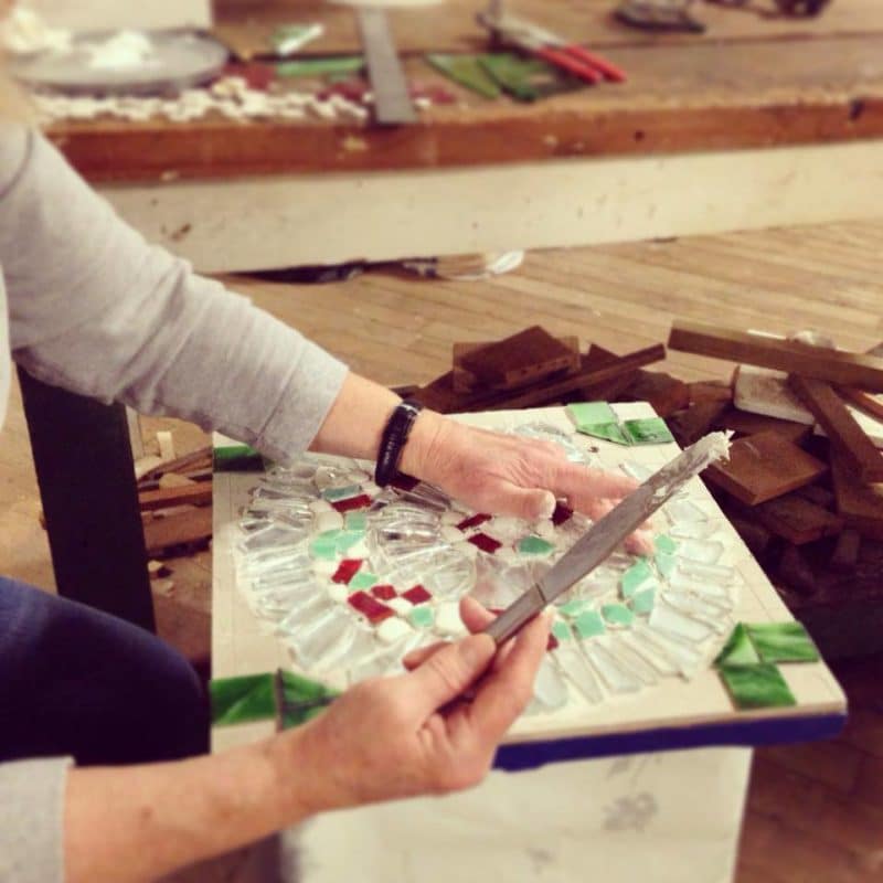 Upcycled Mosaic Plant Stand - Non-Member