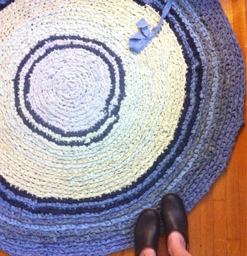 upcycled rag rug