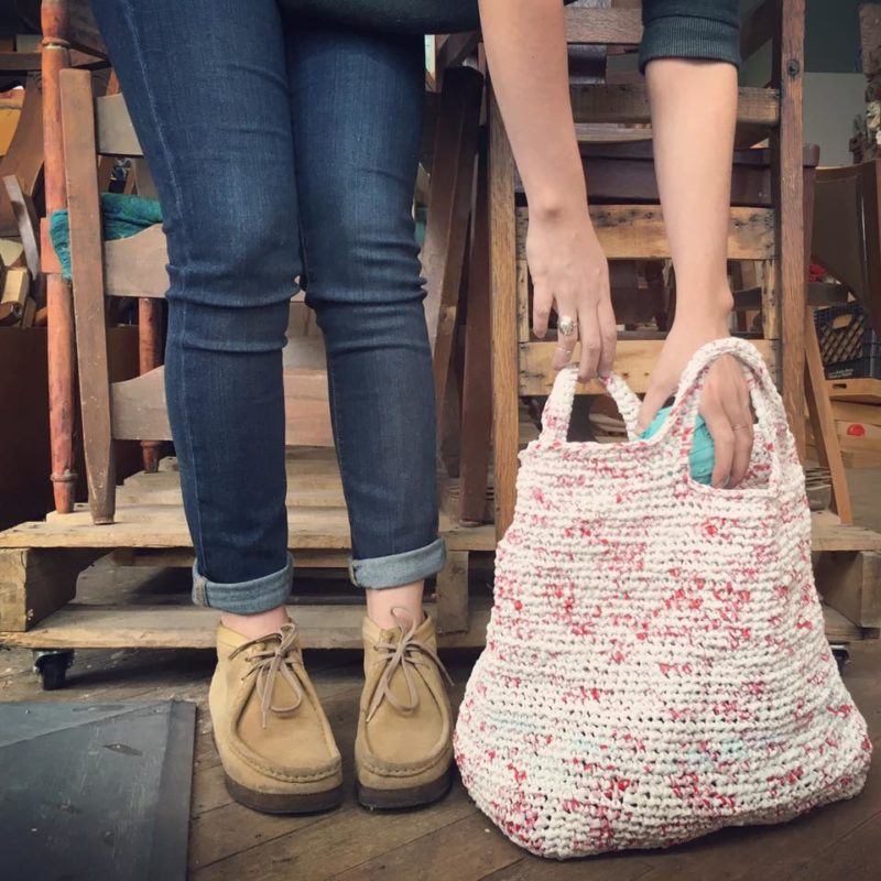 crochet tote bag