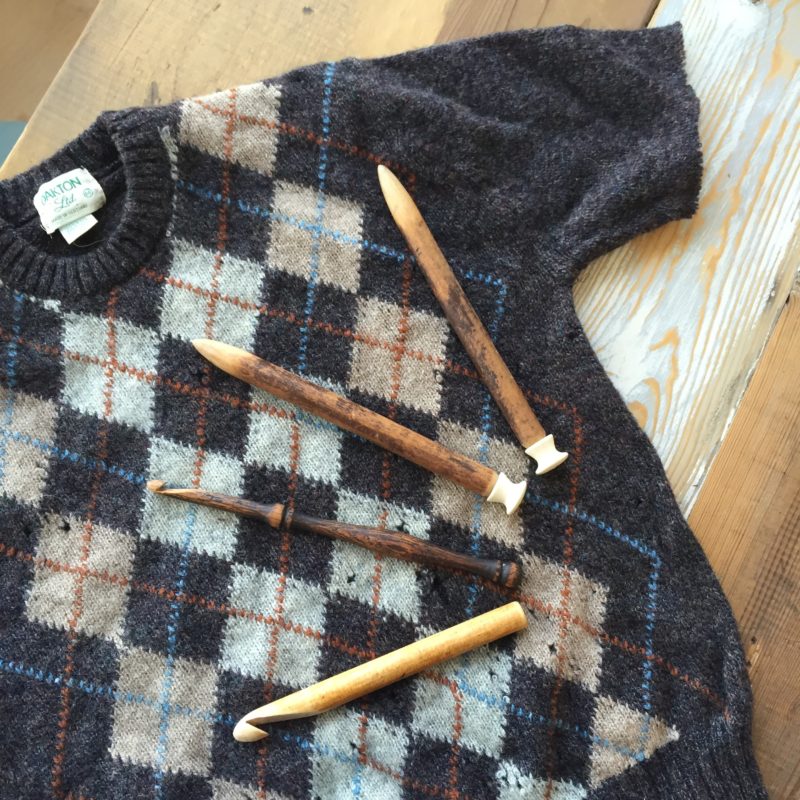harvest yarn from sweaters