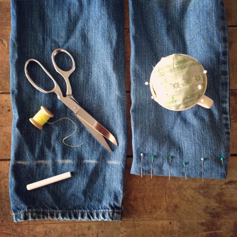 hemming jeans