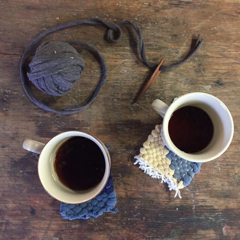 weaving mug rugs