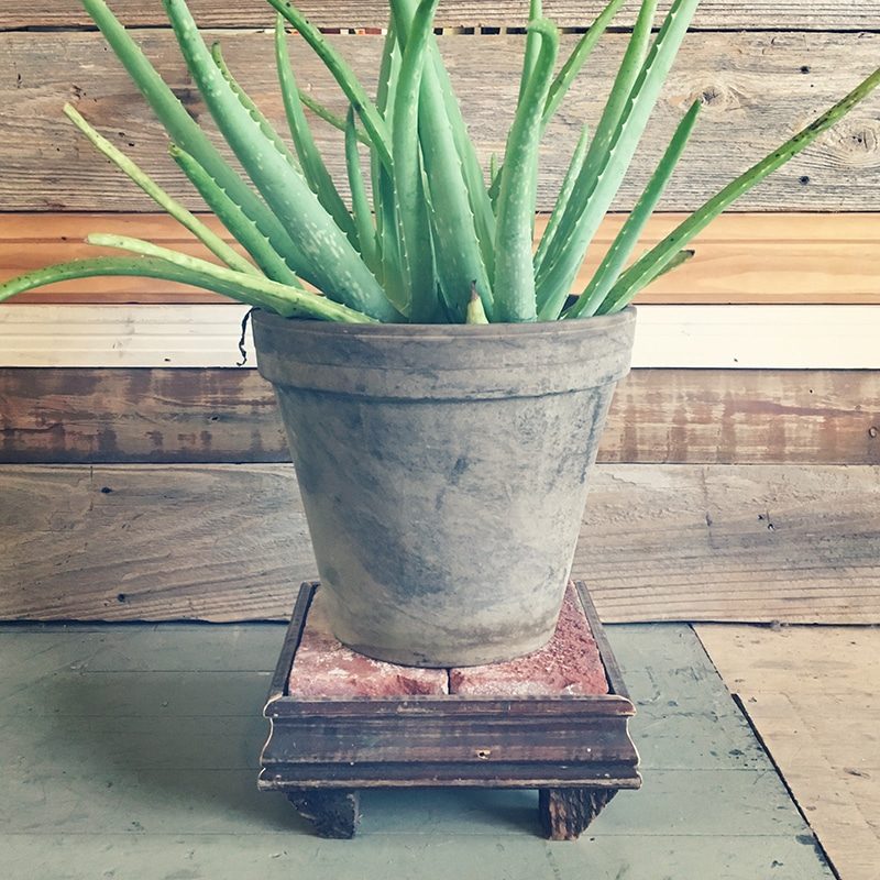 Salvaged Brick + Wood Plant Stand - Member